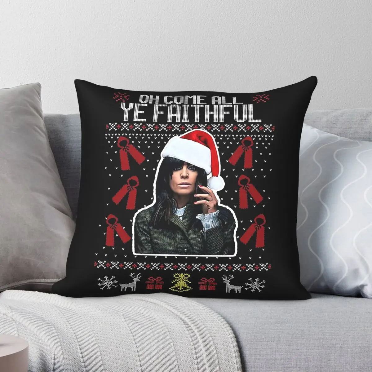 The Traitors Claudia Winkleman Square Pillowcase Polyester Linen Velvet Printed Zip Decorative Room Cushion Cover 18