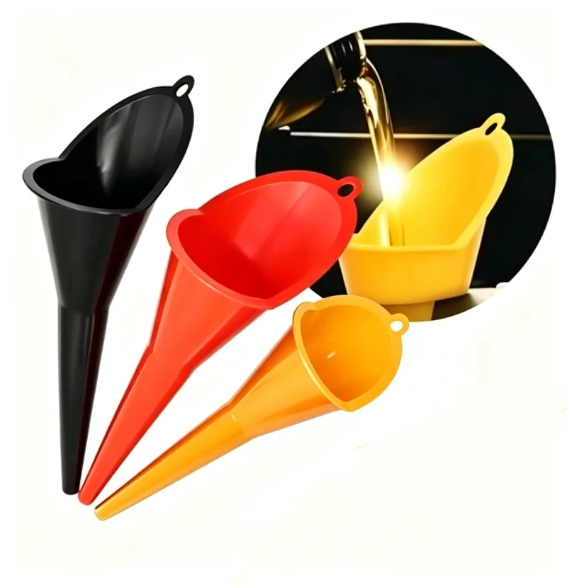 Multi‑Purpose Car Refueling Funnel Long Spout Plastic Funnel For Vehicle Motorcycle Engine Oil Gas Fuel Change Repair Accessory