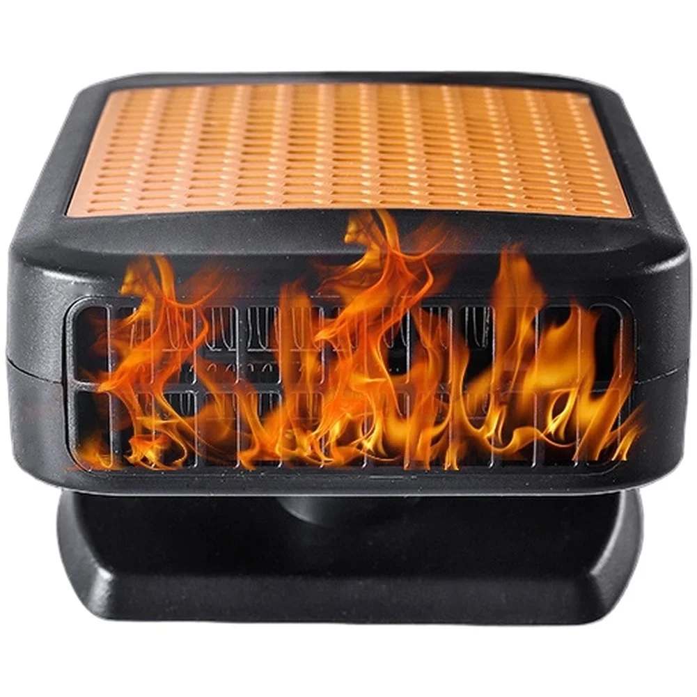 Black Orange 12V Car Heater Heat-Resistant Material Long-lasting Construction Powerful Heating Function For Cars