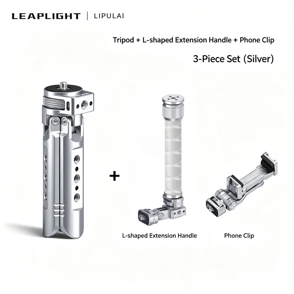 LEAPLIGHT Mini Statyw do DJI Osmo Pocket 3/4/4P/360LunaUltra, Aluminiowy Statyw do Kamery, Uchwyt Ręczny do Selfie, Vlogowania i Filmowania