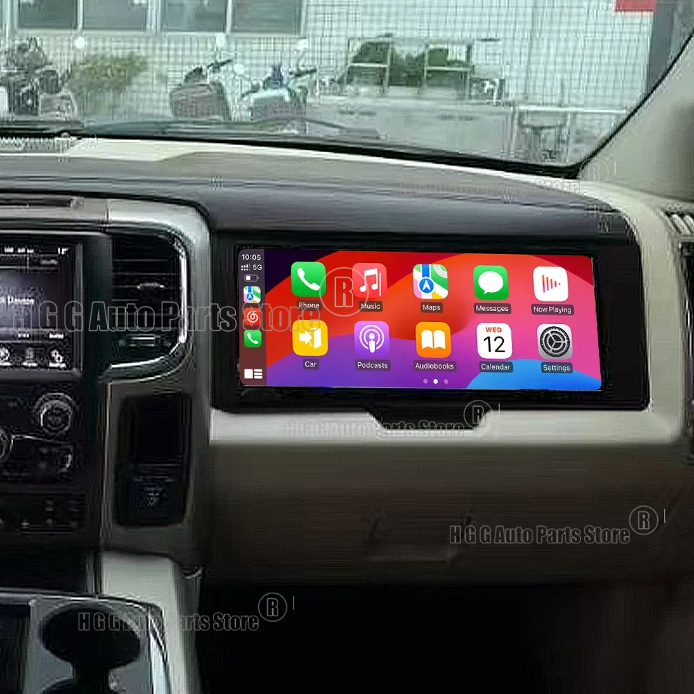 راديو سيارة أندرويد لدودج رام 1500 2500 2014-2018 مع بلوتوث 13 بوصة نظام تحديد المواقع للسيارات نافي كاربلاي الوسائط المتعددة + شاشة مساعد الطيار #6