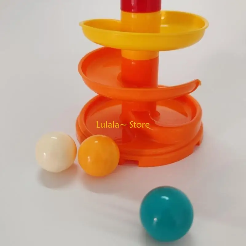 Y4QA 어린이 촬영 트랙 회전 음악 롤링 볼 스태킹 음악 장난감