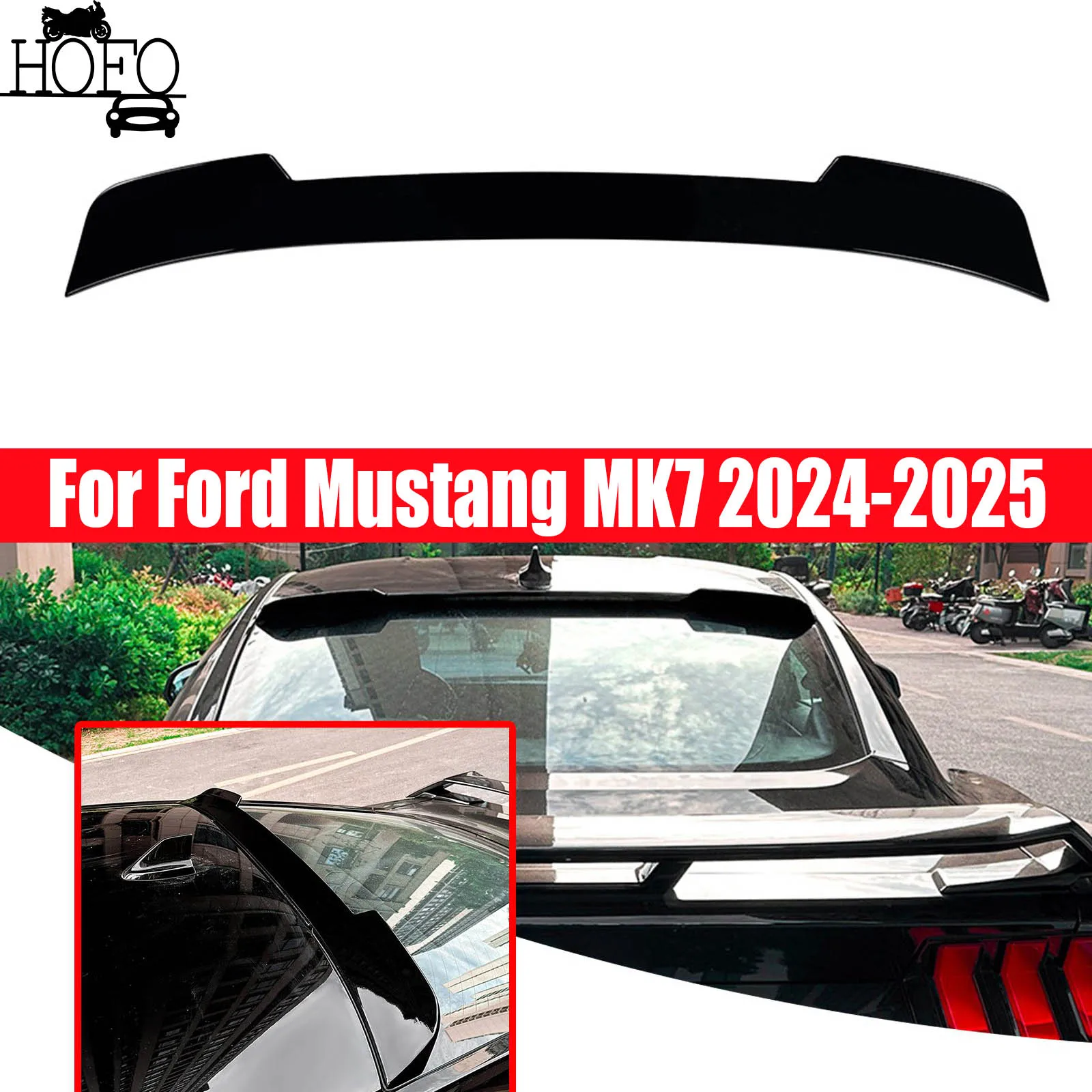 

Для Ford Mustang MK7 2024-2025 автомобильный задний спойлер на крышу, крышка спойлера, комплект кузова, тюнинг