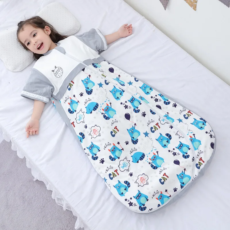 0-12 Years Cotton Babi infant Sleepsack Detachable Sleeve Boys Sleep Sack Girls Baby Kids Children's Envelope Baby Sleeping Bags