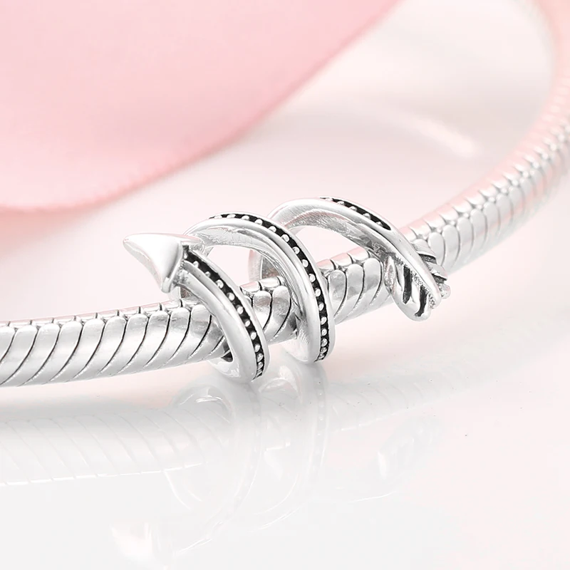 Wholesale  Beads Jewerly Making Tableware Heart-shaped Eternal Love Lipstick Hot 925 Sterling Silver  Fits Original Bracelet DIY