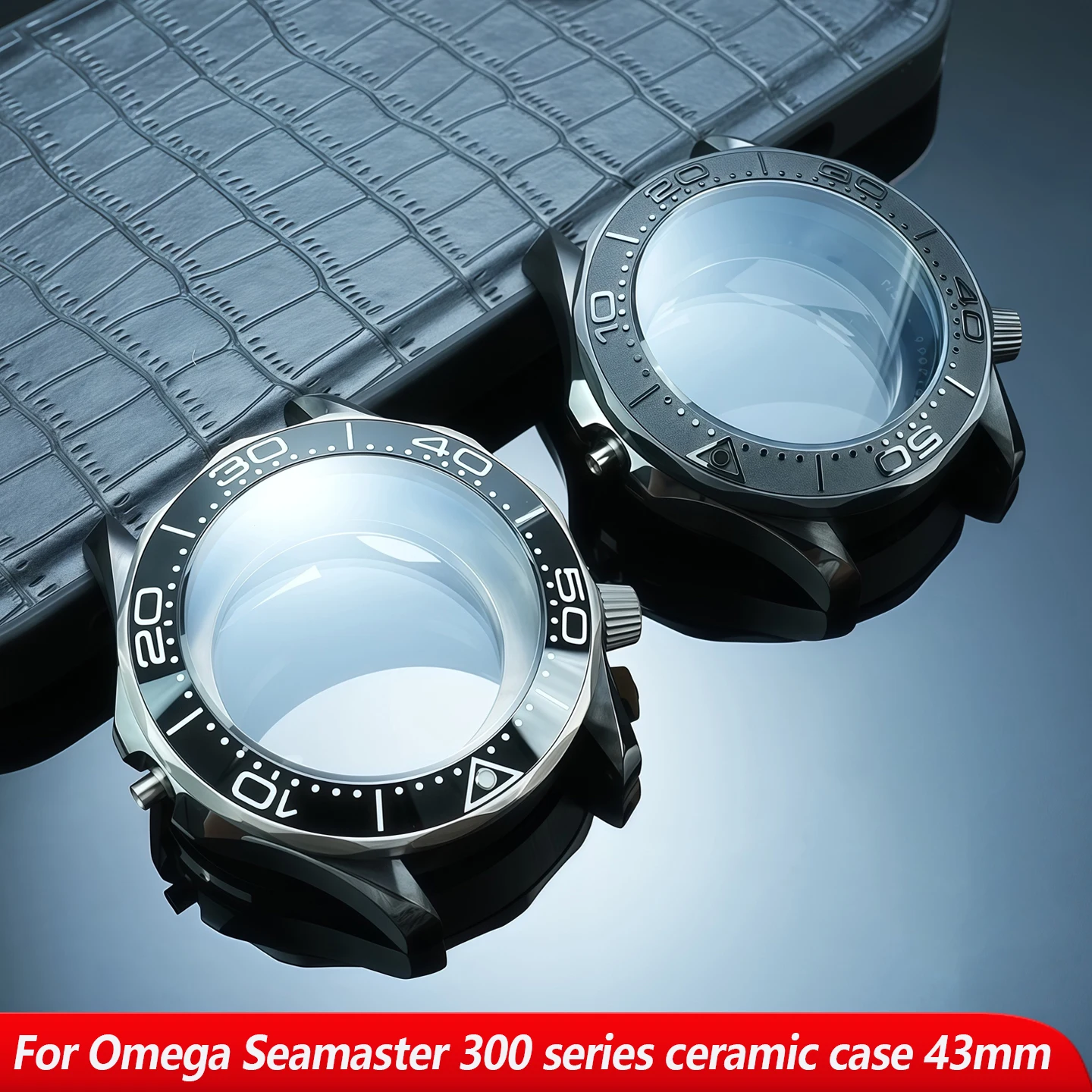 

Для Omega Seamaster 300 series 43 мм циферблат керамический корпус 2824 механизм керамический корпус сапфировое стекло зеркало мужские аксессуары для часов