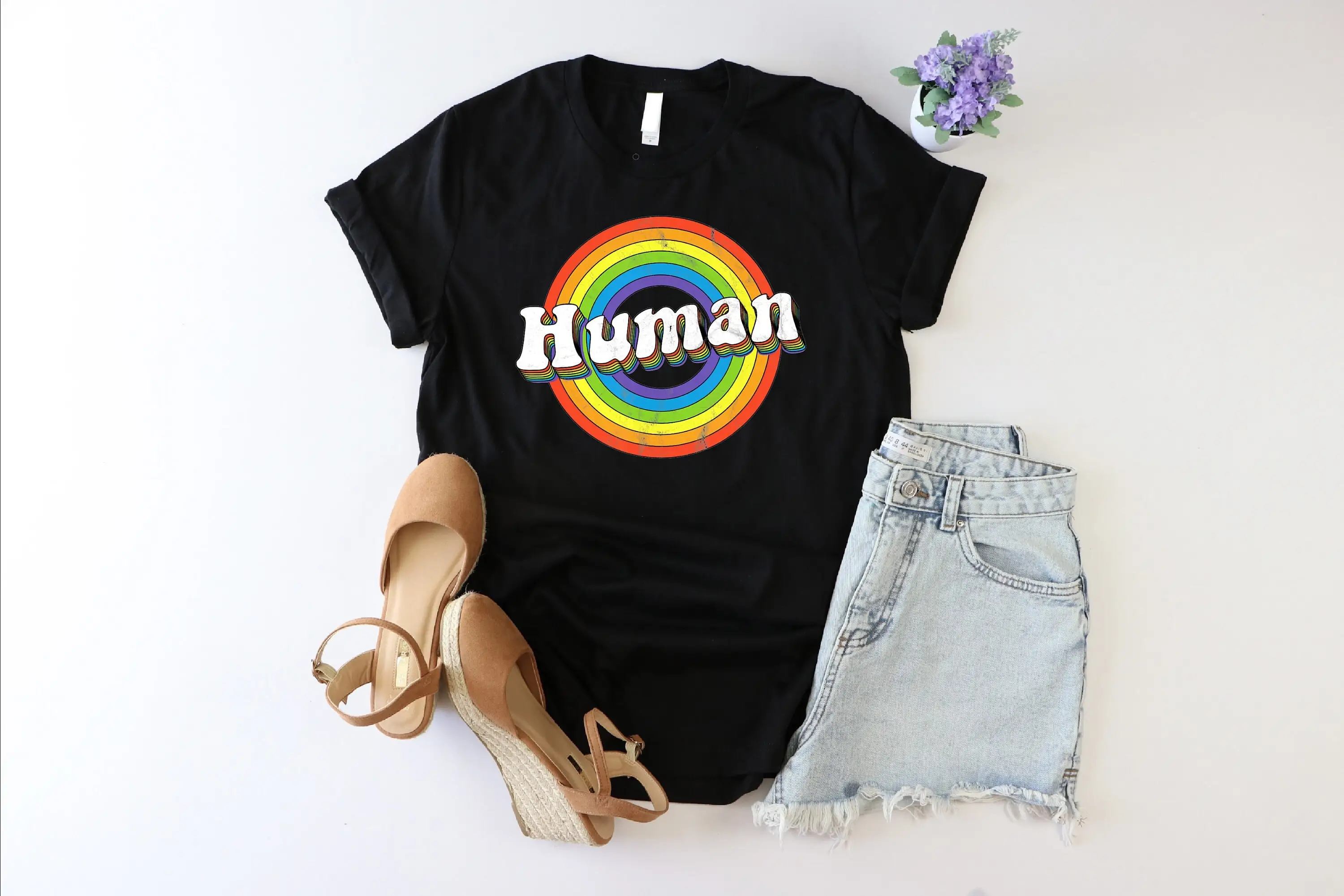 Human T Shirt Equality Civil Rights Awareness LGBTQ Pride Month BLM