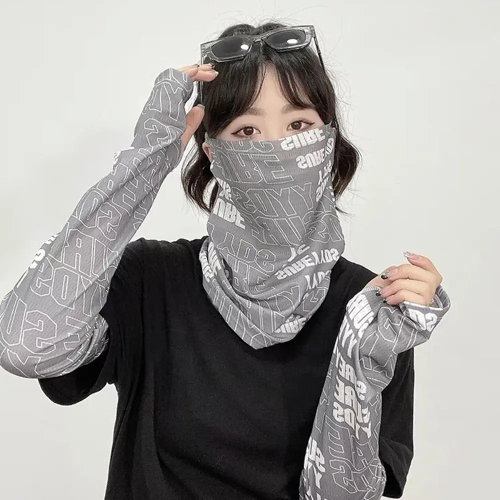 

Anti-UV Sunscreen Face Mask Ice Silk Thin Sleeves Face Cover Mask Summer Breathable Sunscreen Sleeves Cycling Bike Motorcycle