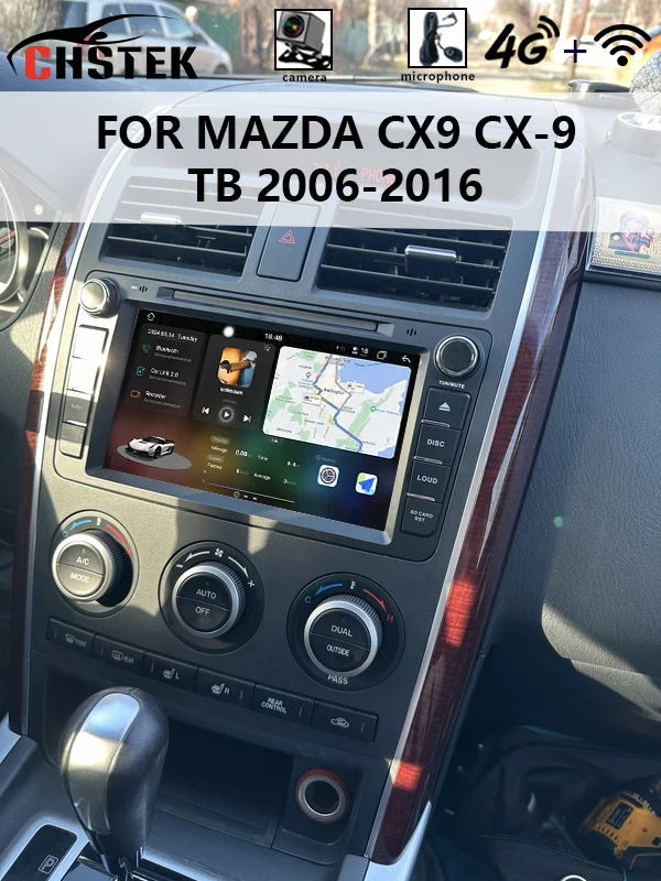 CHSTEK Auto Radio Für Mazda CX9 CX-9 TB 2006-2016 Drahtlose Navigation Multimedia Carplay Bluetooth Android GPS WIFI Player stereo