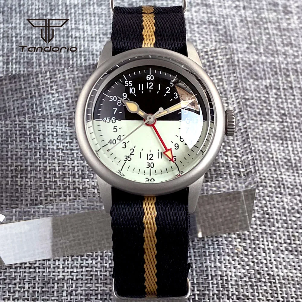 

Tandorio механические GMT автоматические NH34 36 мм военные часы для дайвинга 24H Lume циферблат куполообразный сапфировый мужские пескоструйные наручные часы 20ATM