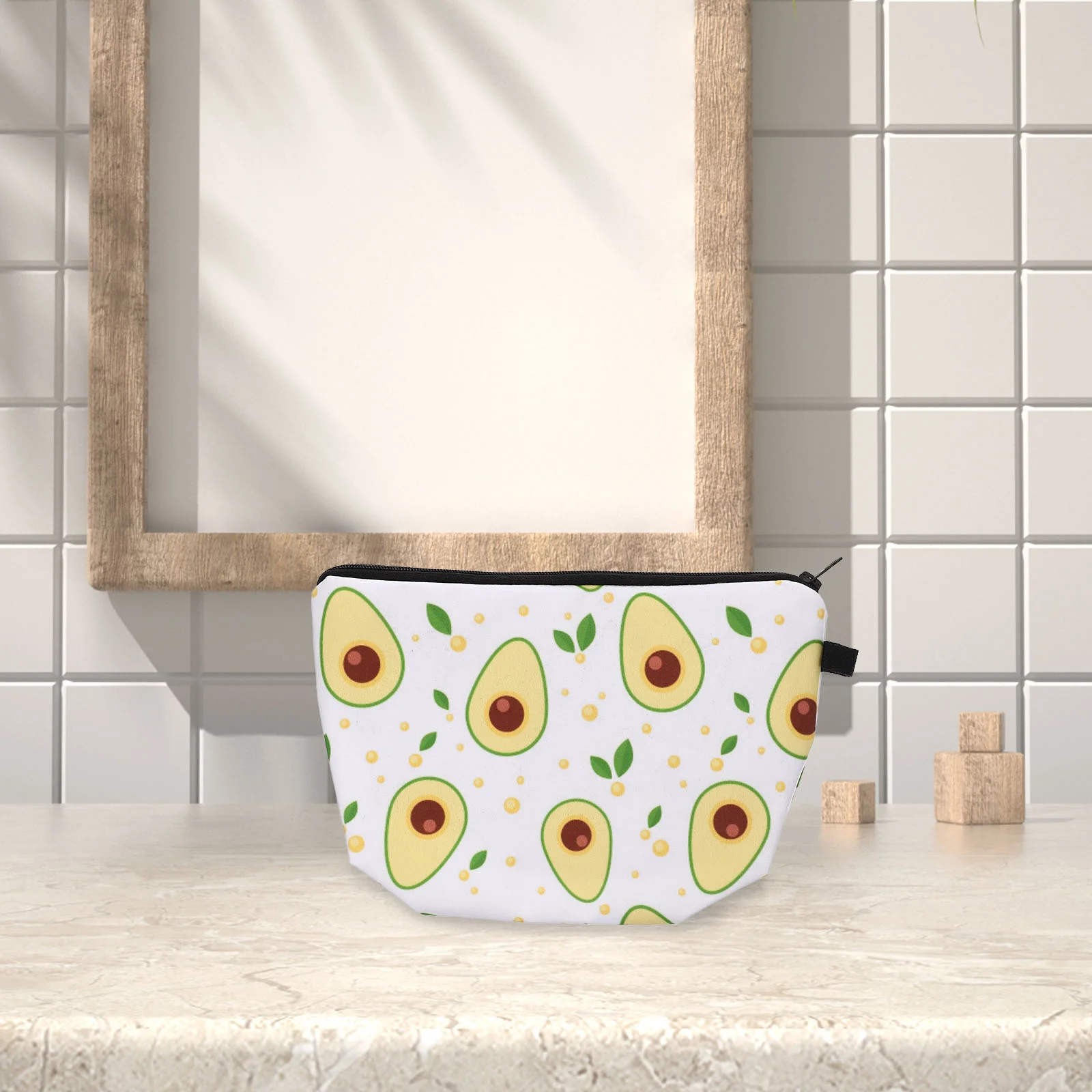 Avocado Bag Makeup for Travel Pencils Multifunction Toiletry Pouch Cosmetics Sponge Lining Organizer Lovely Bags