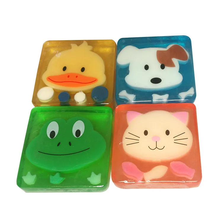 Cartoon Animal Handmade Soap Children\'s Handmade Cleansing Soap for Bath Hand Washing  Essential Oil Soap Baby Soap Animal Shape