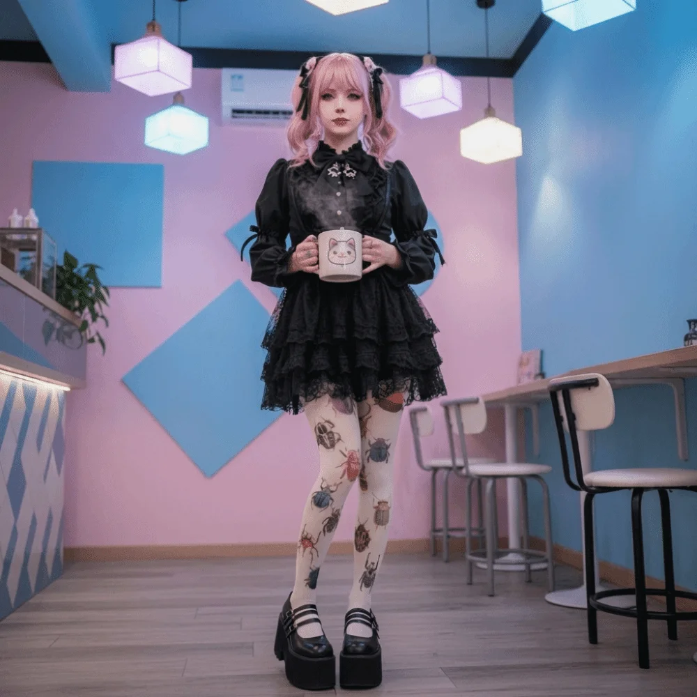 Cute Design Animal Printed Socks Printed Pattern Stretchy Graffiti Socks Japanese Style Soft Material Printed Socks Cosplay