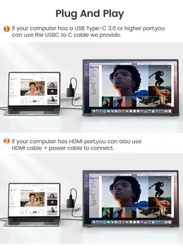 PERFEKTNÍ 18palcový dotykový přenosný monitor s obnovovací frekvencí 120 Hz, 1920x1080, 300 nitů, 100% DCI-P3, HDR, IPS obrazovka, herní displej pro PC, XBox, PS4/5, Switch 6 nejlepší prodej Asus Zenfone 8 - №4
