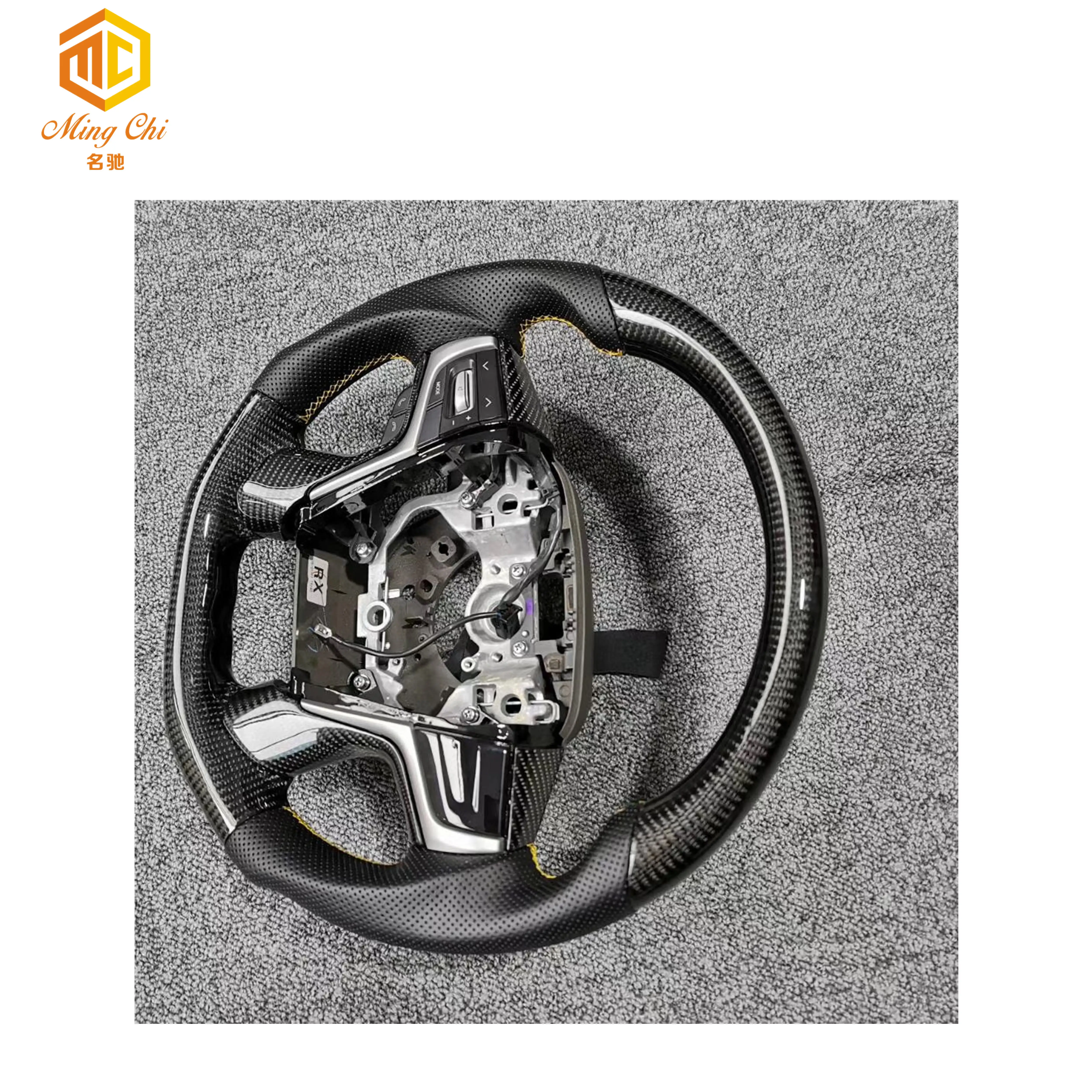 Carbon fiber steering wheel is suitable for Toyota Erffa Prado Rand Cool Road Ze and Crown