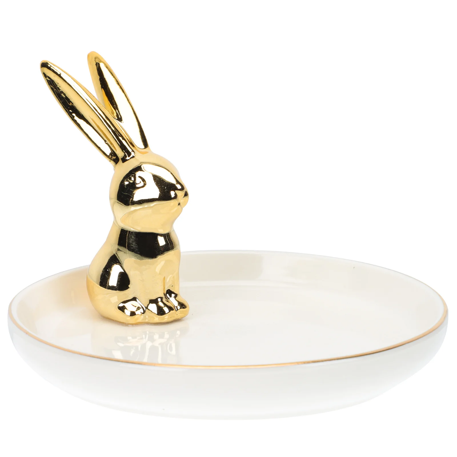 

1Pcs Ceramic Jewelry Storage Tray Rabbit Decorative Jewelry Organizer Tray Display Placement for Ring Necklace