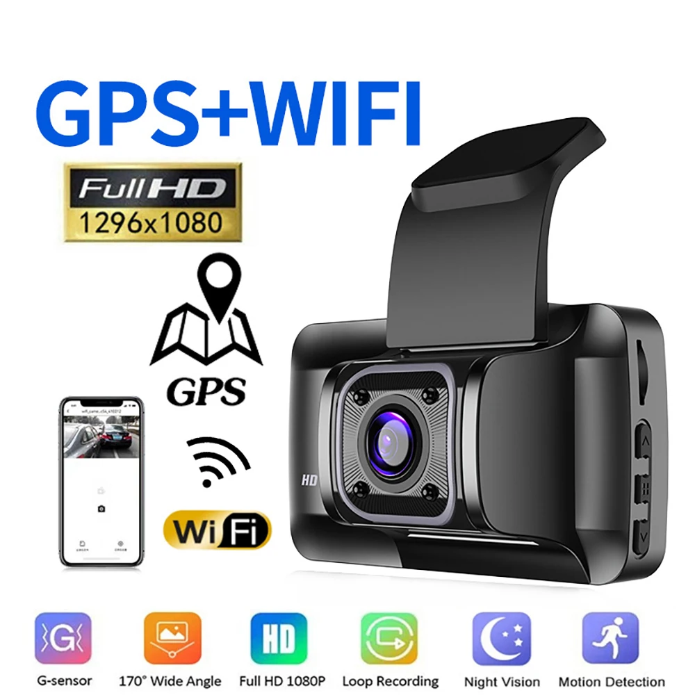 

Car DVR WiFi Full HD 1080P Dash Cam Rear View Vehicle Camera Video Recorder Night Vision Auto Dashcam GPS Logger Car Accessories