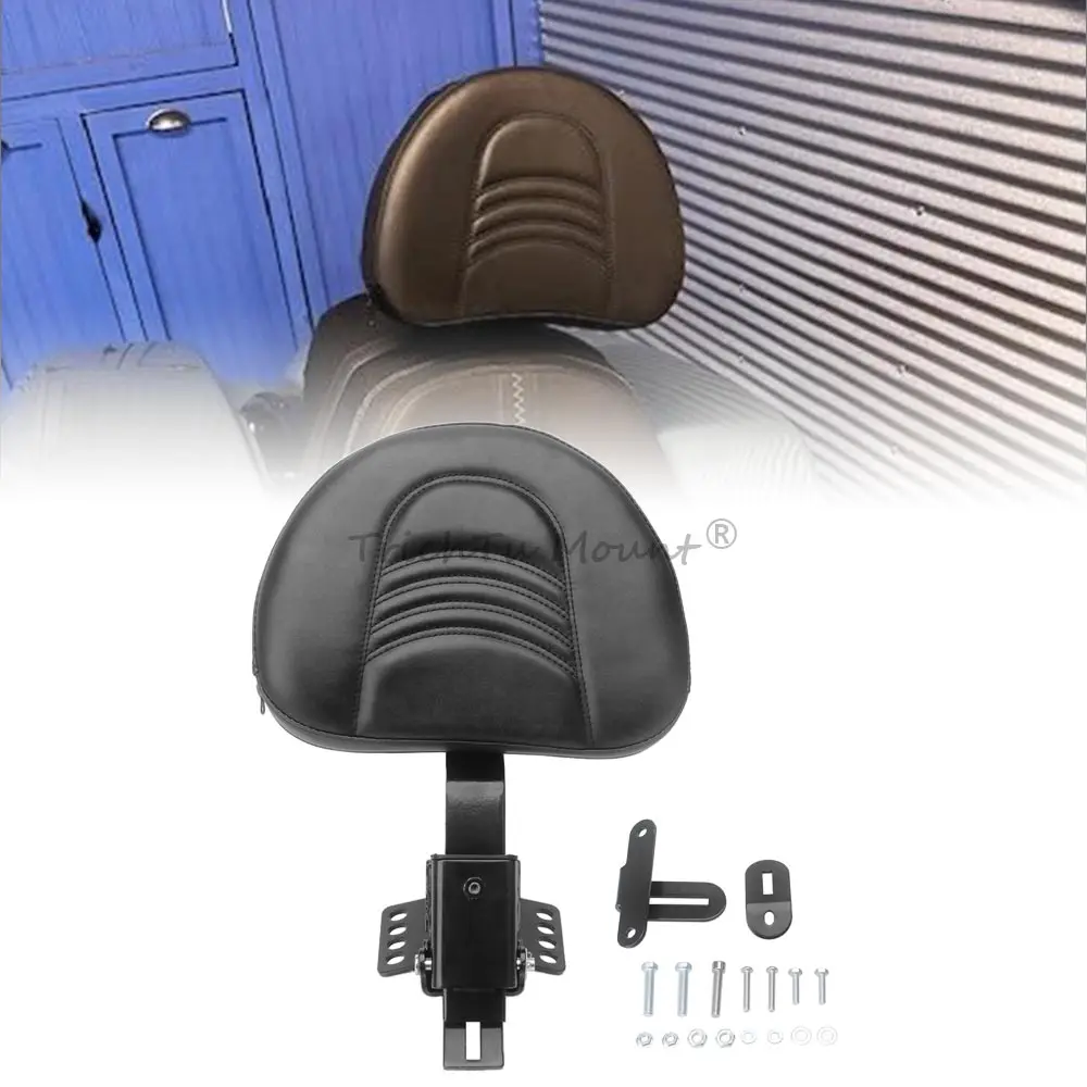 

Motorcycle Driver Backrest Adjustable Height For Harley Road King Street Glide Road Glide Electra Glide 1997-2025 Black Bracket