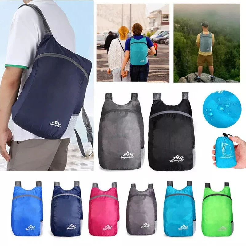 Sac à dos pliable ultraléger léger pour hommes et femmes, sac à dos de voyage, sac de sport, sac à dos d'extérieur, 20L