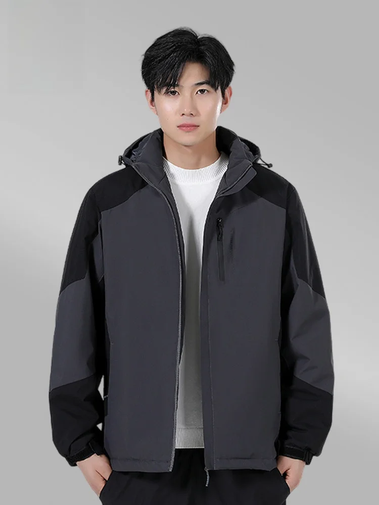 

Lormen Men's Hooded down Cotton Jaet 2025 New Faion Thiened Winter Warm Cotton Coat M Youth Casual Polyester Fiber