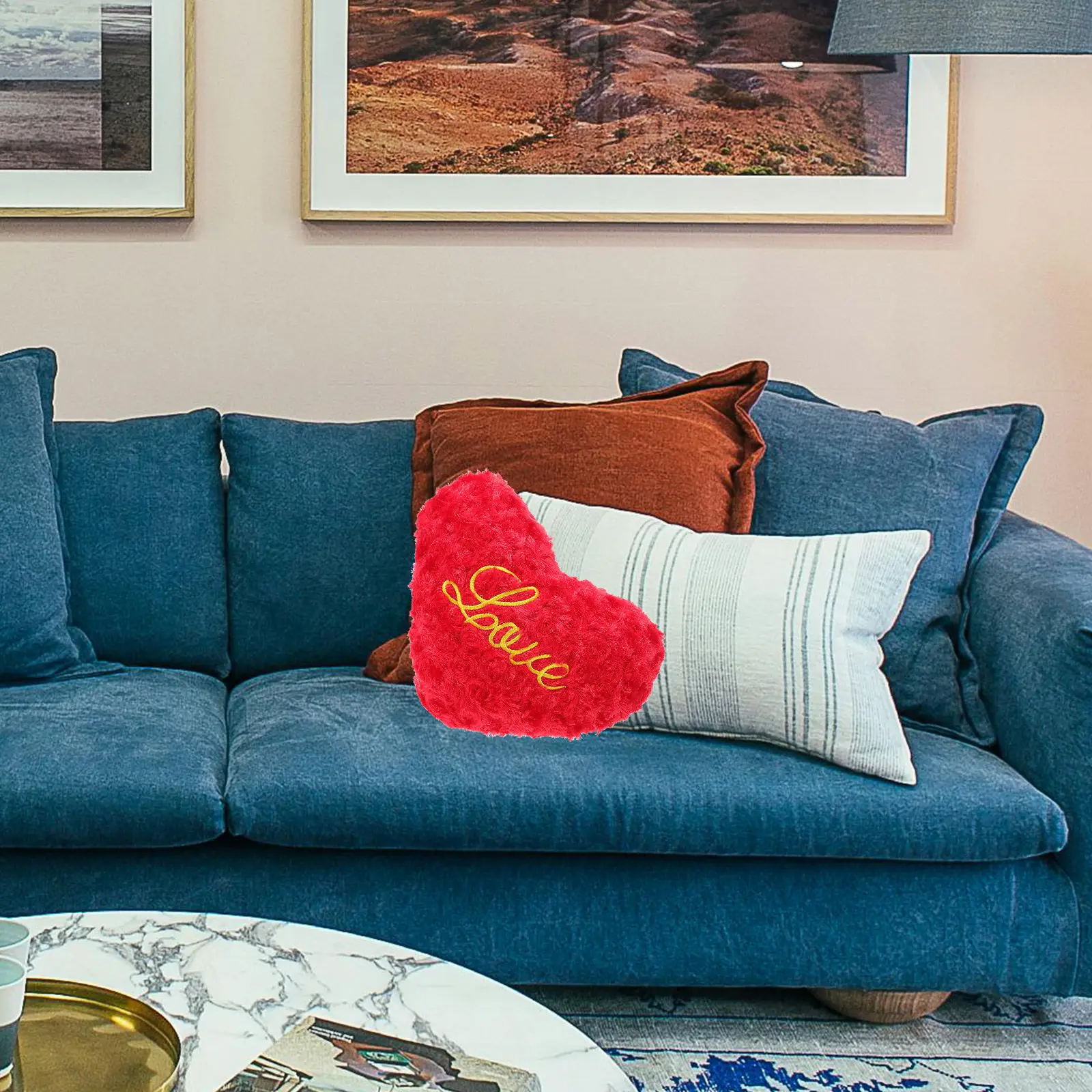 

Heart Shaped Throw Pillow Cute Love Cushion Soft Huggable Sofa Decoration Valentine's Gift for Girls Kids Cozy Nap Pillow