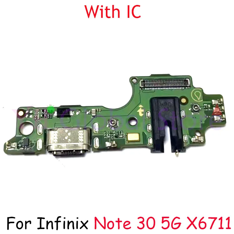 For Infinix Note 30 4G X6833B 5G X6711 USB Charging Board Dock Port Flex Cable Repair Parts