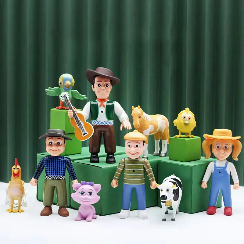 Set de 10 Figuras de Acción Happy Farm, La Granja de Zenón, Granja con Establo Rojo, Animales Bebé, Muñecos de Juguete, Regalo