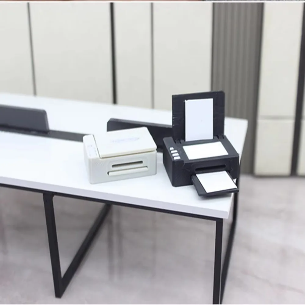 1/12 スケールドールハウスミニチュア文具誕生日ギフト BJD 人形アクセサリーオフィスシーンモデル小道具子供のおもちゃエミュレートプリンタ