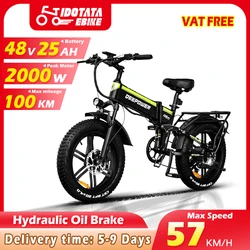 IDOTATA-H20Pro Electric Bicycle with Removable Li-ion Battery, Snow Electric Bike, Moped, 20