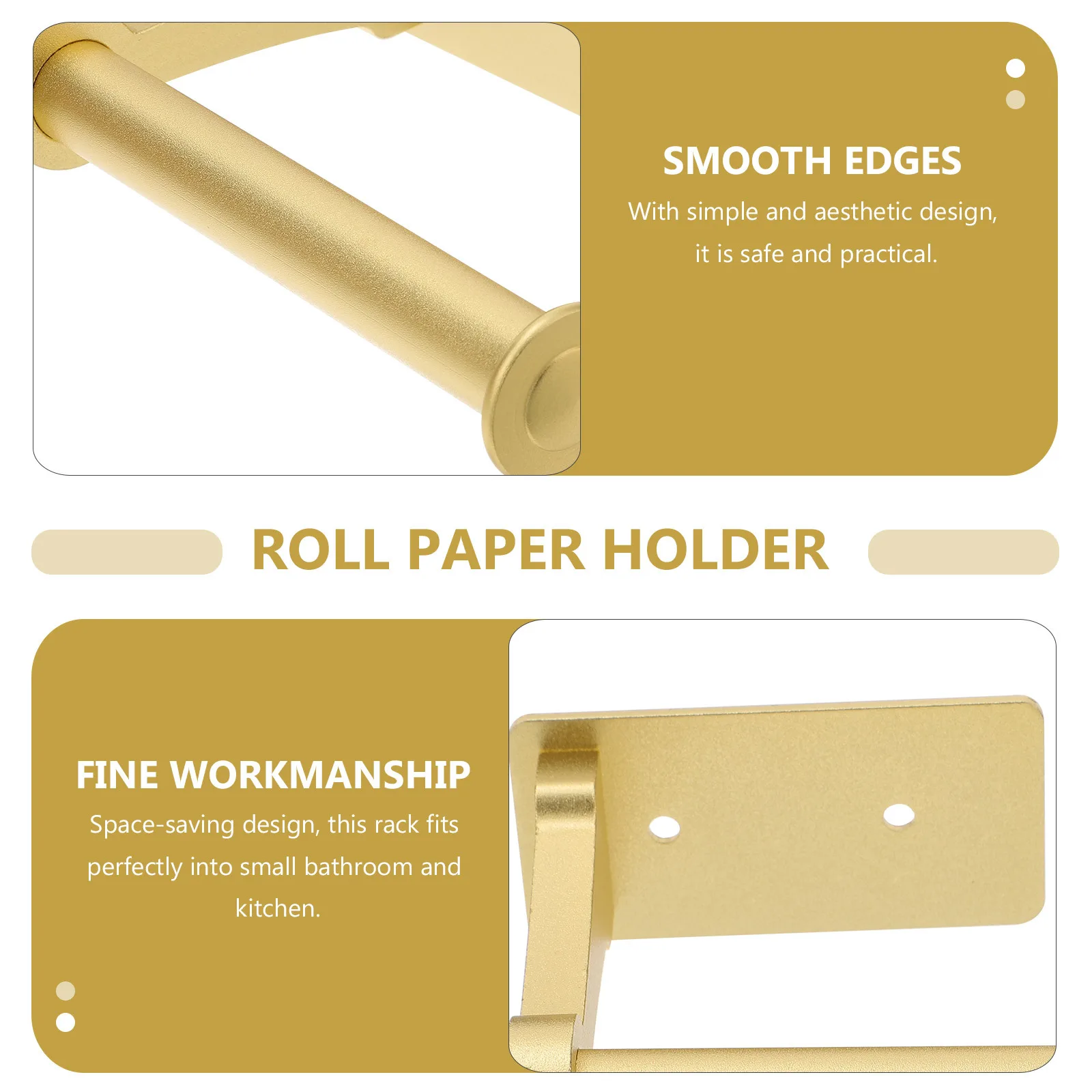 

Aluminum Alloy Toilet Paper Holder Bathroom Wall Mounted Space-Saving Roll Paper Stand Kitchen Tissue Rack Toilet Roll Holder