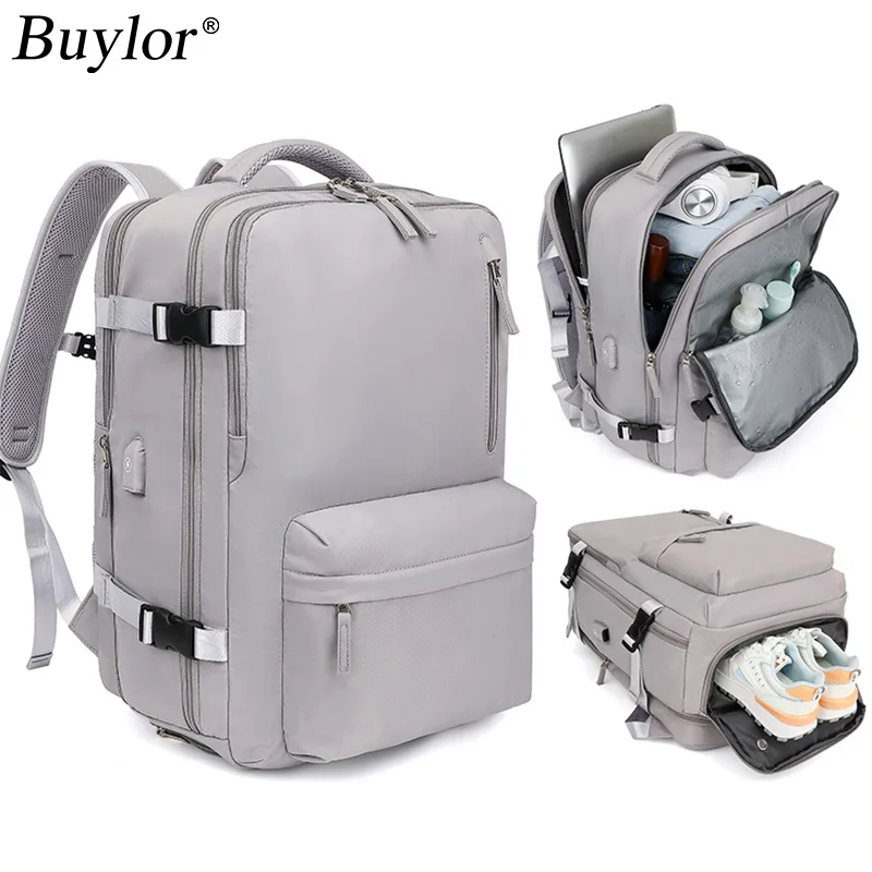 Buylor 43x30x20 Travel Backpack Women Airplane Cabin Luggage Backpack Carry On 16‘’ Laptop Bag Large Capacity Ryanair Backpacks