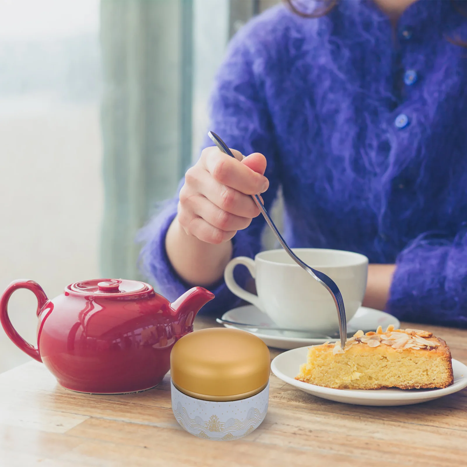 

2pcs Iron Tea Jars Premium Storage Containers For Tea Leaves Dustproof Home Use Decorative Food Storage Cans Snack Ointment