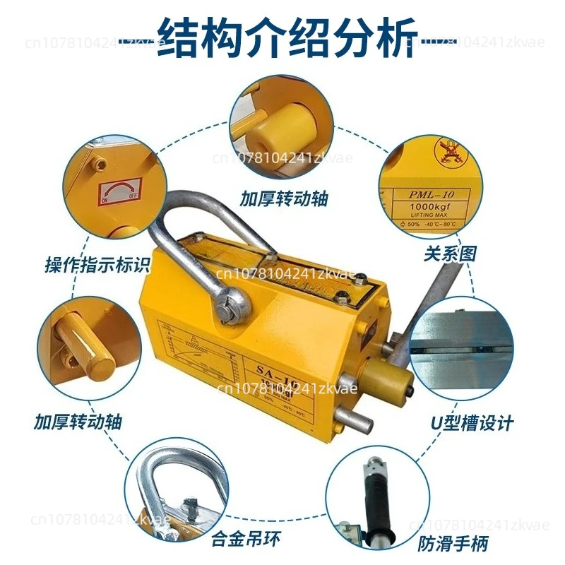 Heavy Duty Magnetic Lifter – 400KG/600KG Hoisting Magnet for Steel Projects & Heavy Industry