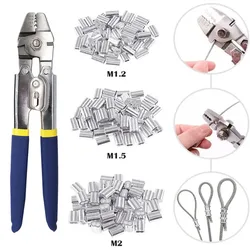 8-Shaped Fishing Pliers Cutting Line Crimping Pliers Wire Rope Crimping Tools Fish Anchor Hook Sea Fishing Line Pliers Hand Tool