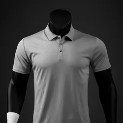 2024 Summer Sports Quick Dry Polo Shirts For Men Solid Short Sleeve T-Shirts Button Casual Tee Shirts Hiking Fish Golf Tops Male