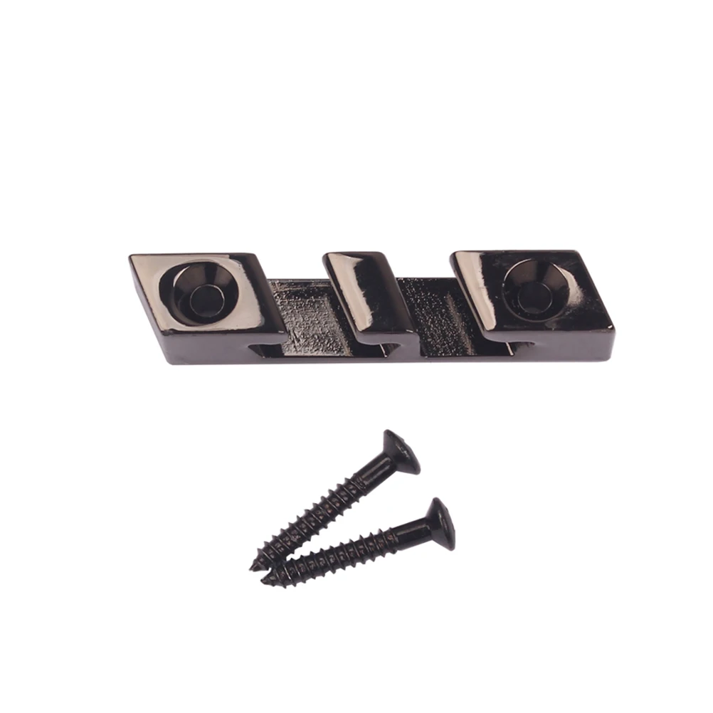 

3 String Bass Guitar Retainer High Strength Zinc Alloy String Guide for Stable Tuning Performance Black Guitar Accessories