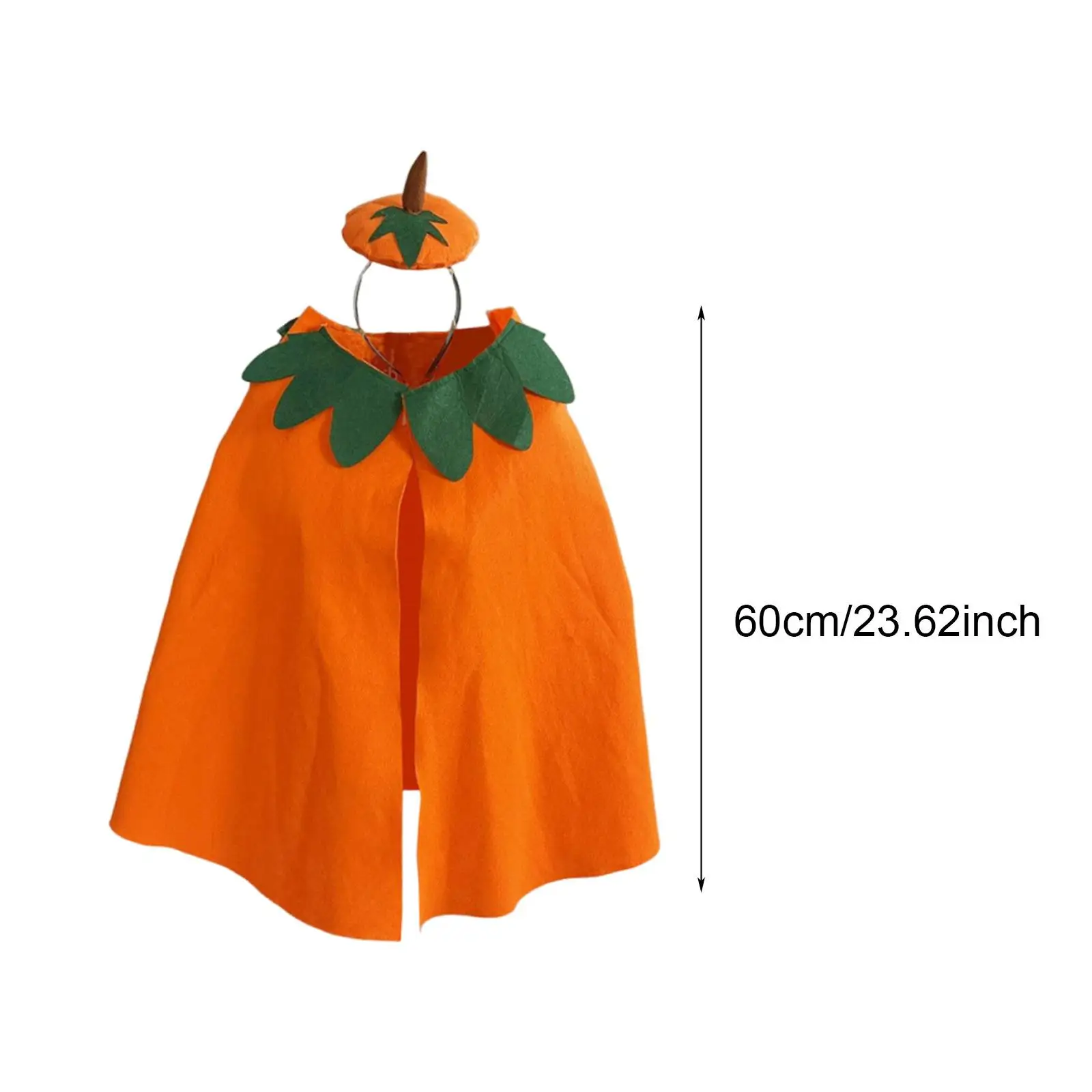 Traje de capa de calabaza para niños para juegos de rol puesta en escena accesorios fotográficos