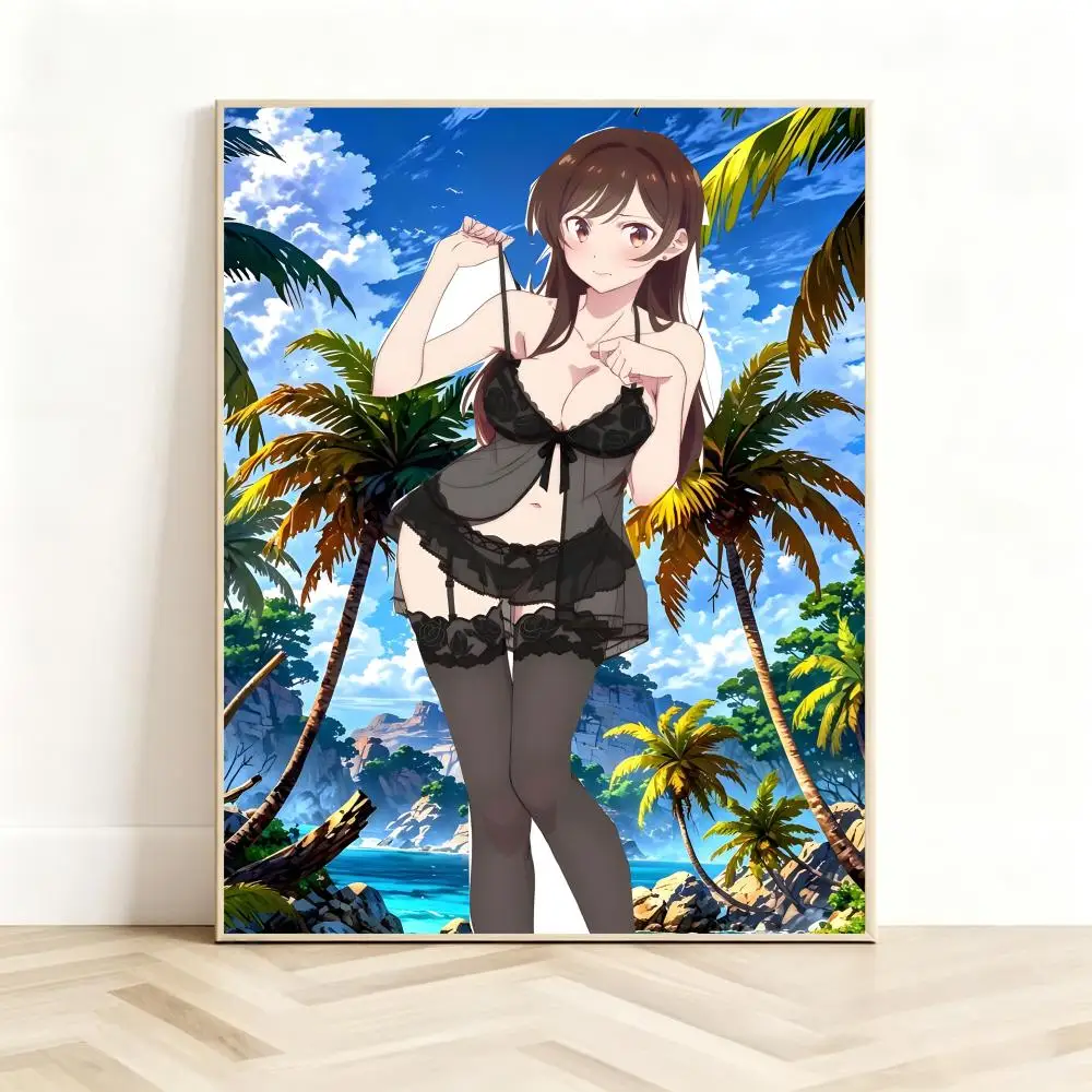 Sport Anime H-Harukana Receive Poster Classic Self-Adhesive PP Wall Sticker for Living Room Bar Decor Gift