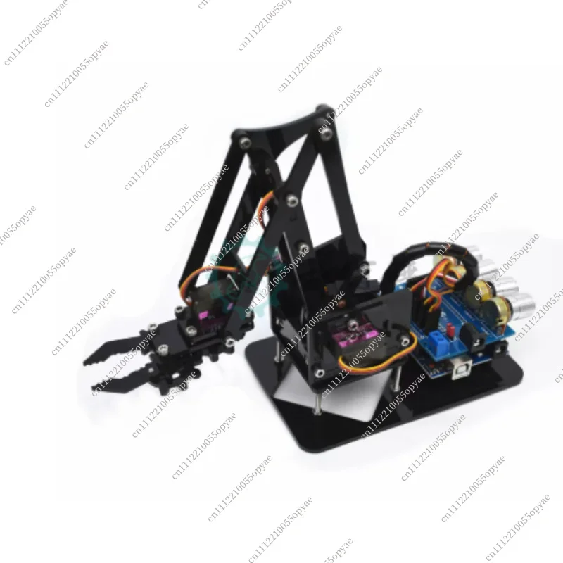 4DOF Acrylic Robotic Arm Gripper DIY Kit for Arduino Maker Learning STEM Education