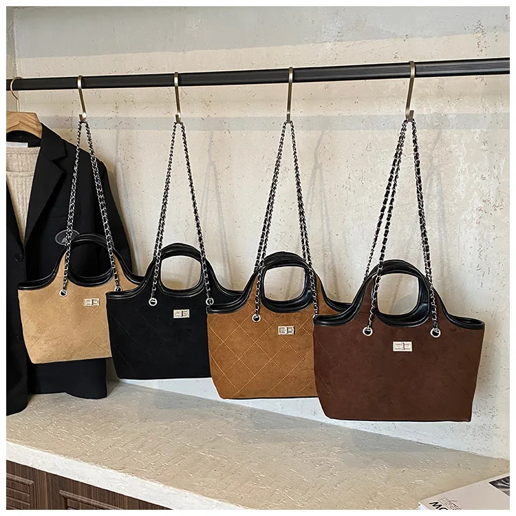 

2025 женская винтажная сумка-мешок из натуральной кожи, многосторонняя сумка через плечо, большая вместительная сумка для ежедневных поездок на свидания ​