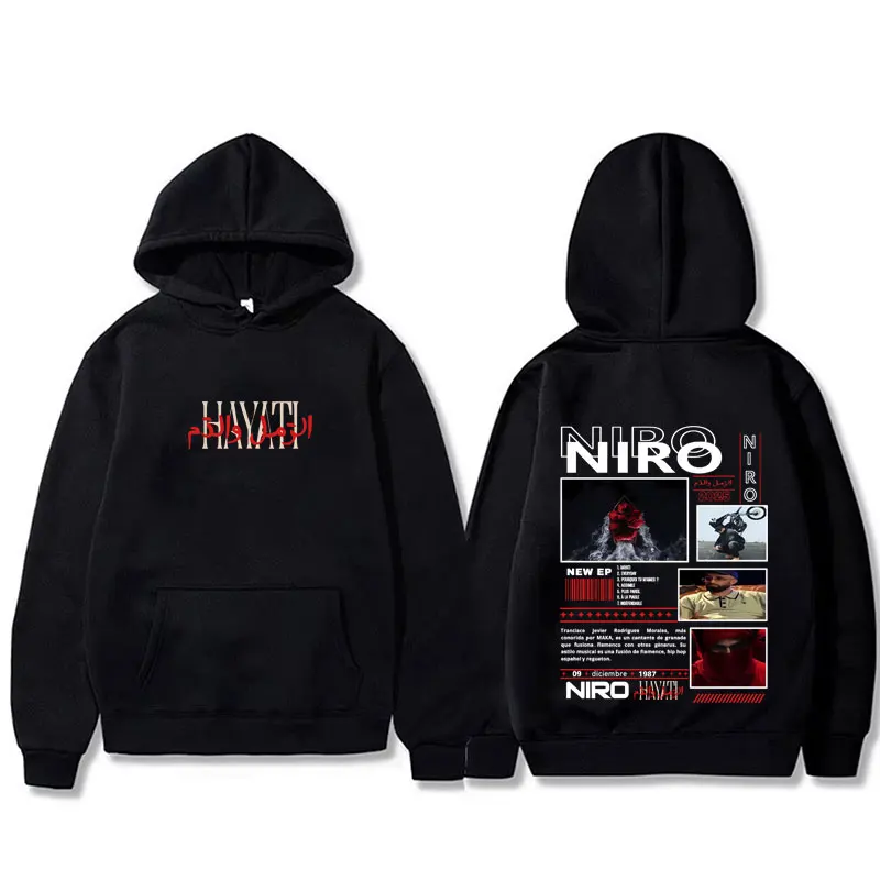 

Rapper Niro Hayati Album 2025 Graphic Hoodie Men Women Hip Hop Fashion Pop Music Hoodie Male Casual Vintage Hooded Sweatshirt