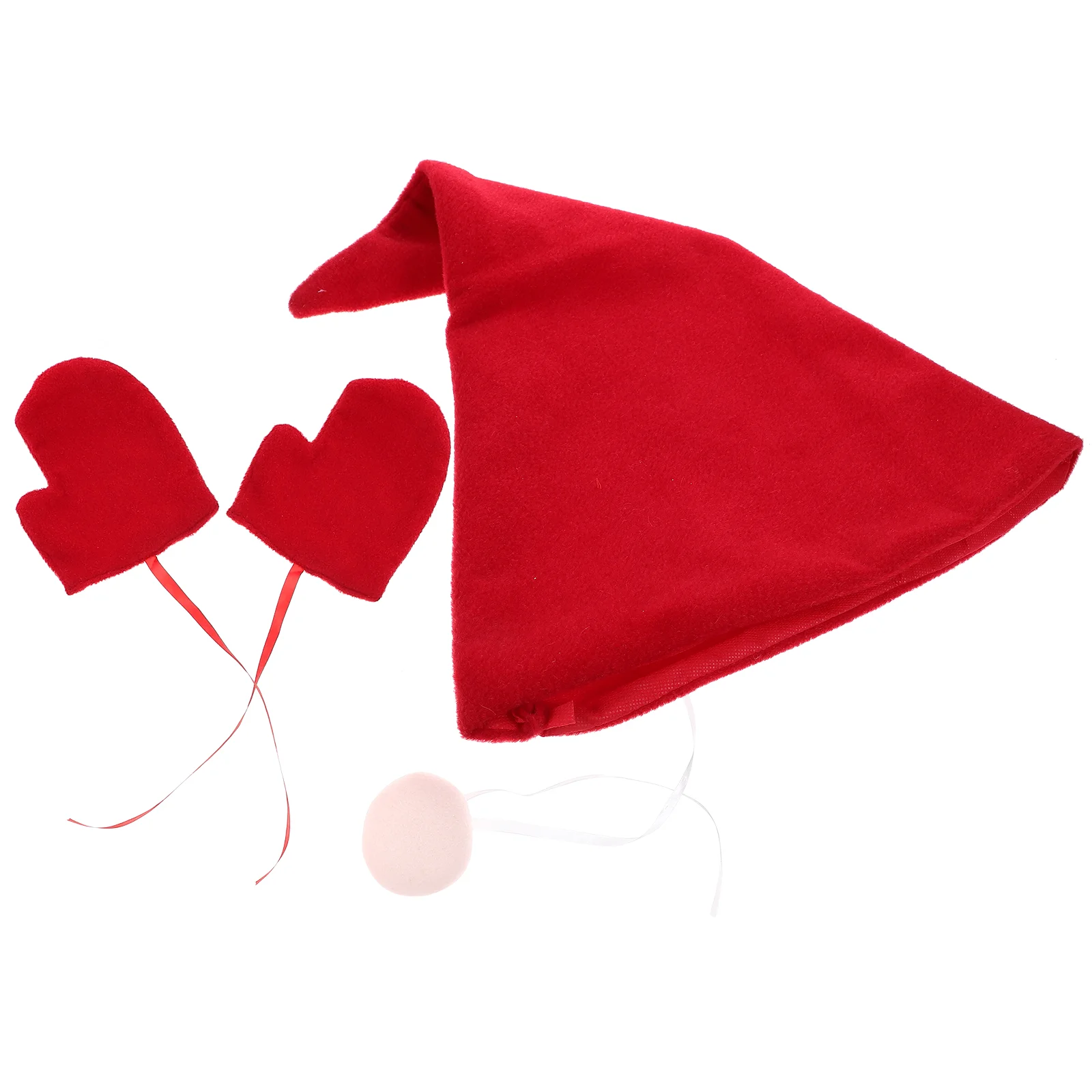 4 pezzi regalo guanti invernali cappello da Babbo Natale topper per albero di Natale forniture per feste di Natale