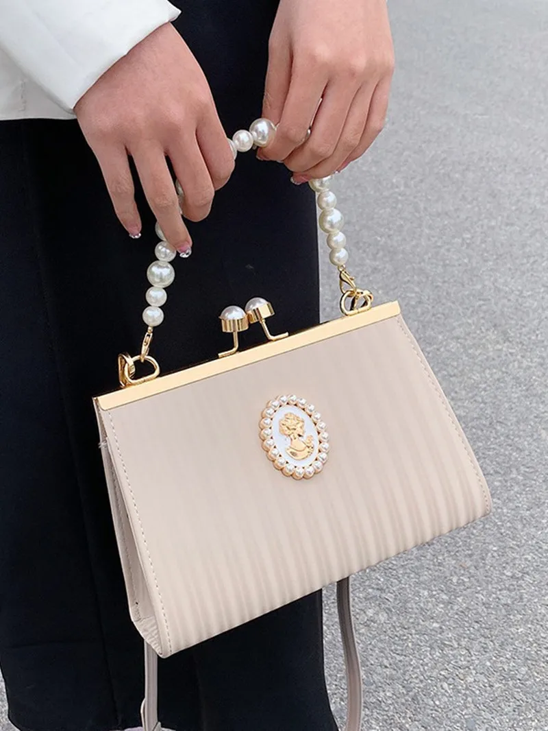 luxury designer lady crossbody bags Wedding evening bag with pearls elegant bags for women banquet fashion handbags for women