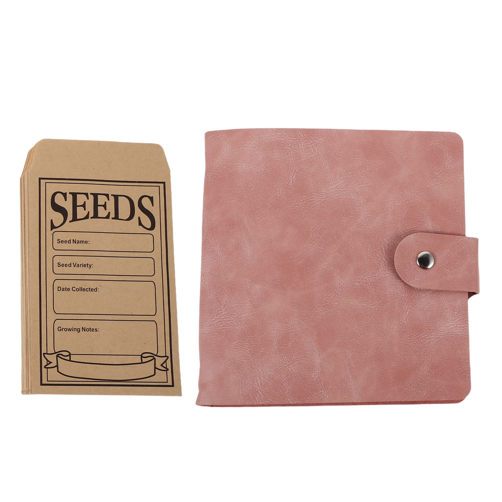 

1Set Seed Storage Organizer Binder 25 Pockets 50 Envelopes Fake Garden Seed Packet