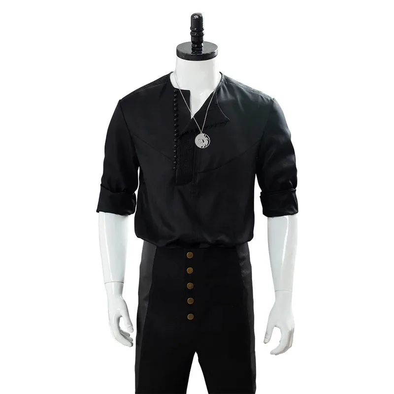 

DY20Geralt Men Cosplay Costume TV Wizard 1 Outfits Halloween Carnival Party Fancy Top Vest Disguise Roleplay Suit For Adult Male
