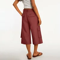 New Quick Dry Hiking Womens Athletic Cargo Casual Loose Wide-leg Pants 3/4 Knee Length Outdoor Riding Trousers - Image 5