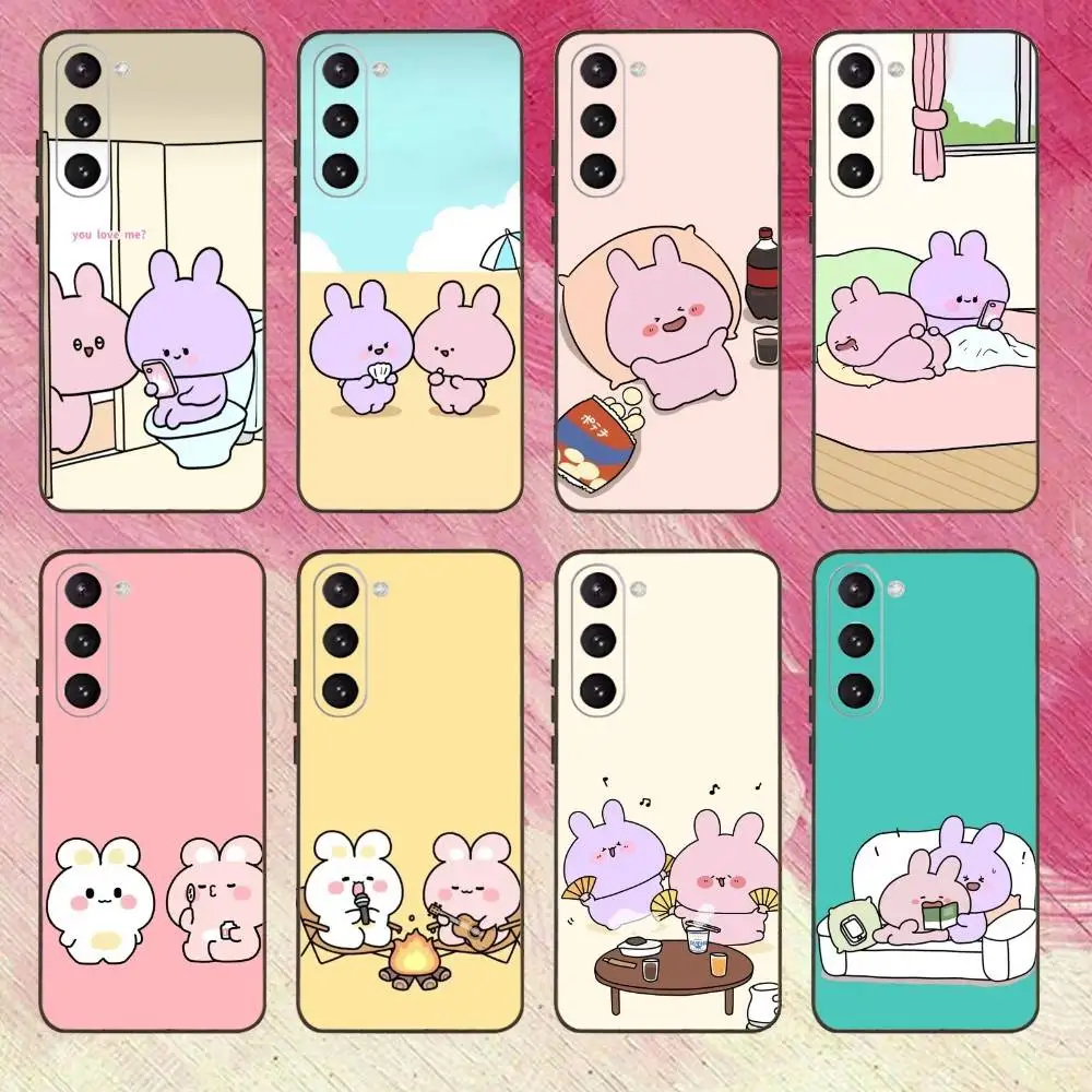 

Cartoon A-Asamimichan Phone Case For Samsung Galaxy A73,A72,A71,A70,A53,A52,A51,Others Soft Black Cover