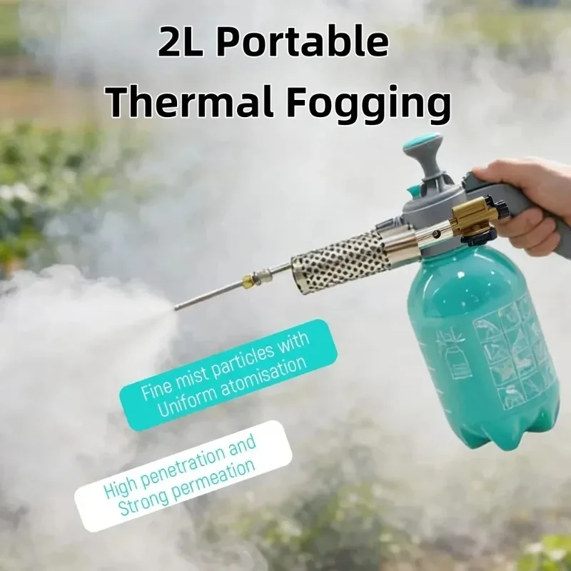 Pulverizadores de Agua Portátiles de 2L, Máquina de Nebulización Térmica Portátil, Control de Plagas, Eliminación de Mosquitos, Desinfección, Nebulizadores para Jardín y Alcantarillado