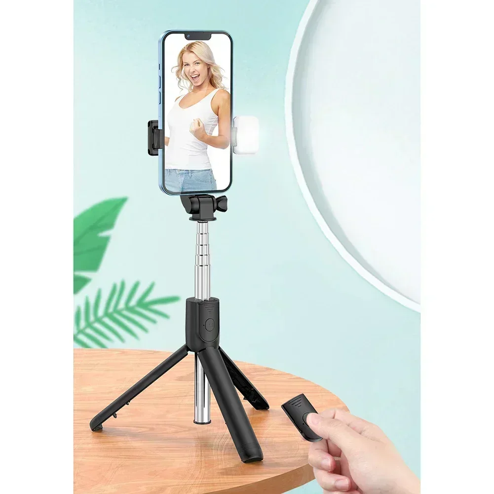 

Premium Wireless 360-Degree Rotation Selfie Stick Tripod With Fill Light Retractable Folding Portable Selfie Stick