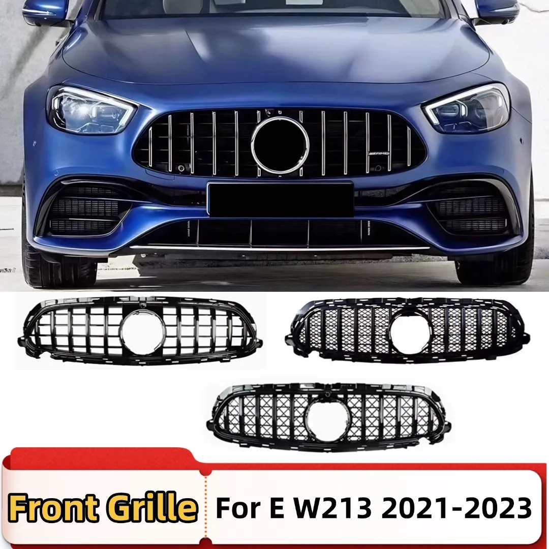 

Front Bumper Mask Grille Inlet Grill Mesh Grid Tuning Accessories Trim For Mercedes Benz E class W213 2021-2023 GT Stars Styl